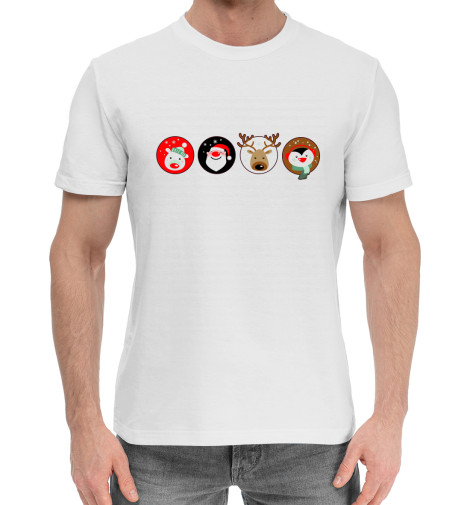 

Мужская хлопковая футболка Новый год