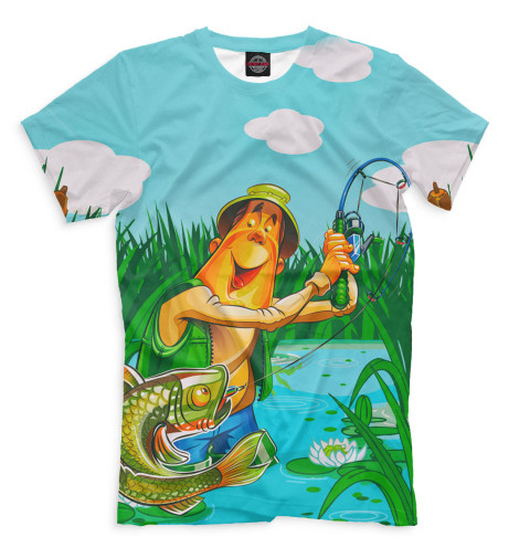 Мужская футболка Рыбалка  - купить