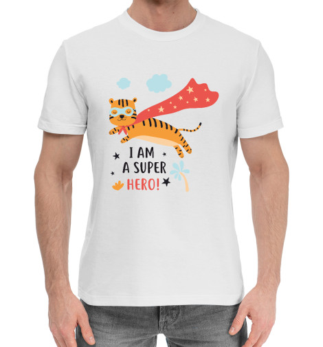 

Мужская хлопковая футболка Я Супергерой