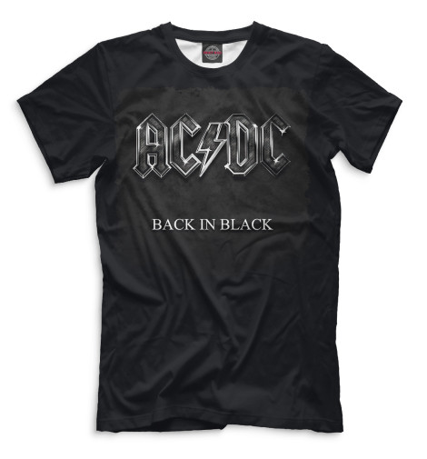 

Мужская футболка Back in black — AC/DC