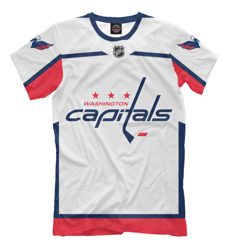 Мужская футболка Washington Capitals Форма Гостевая 2018, Хоккей  - купить