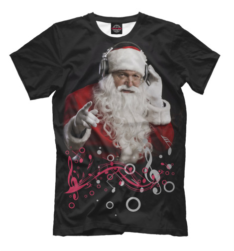 

Мужская футболка Santa DJ