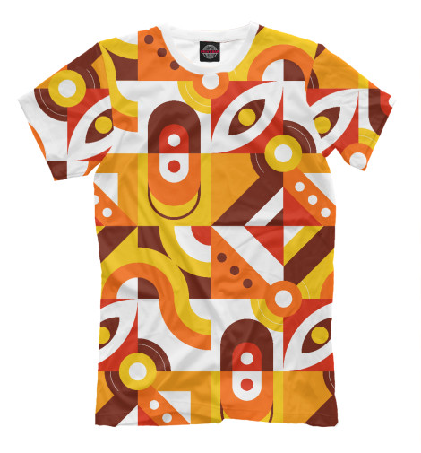 

Мужская футболка Pattern - retro orange