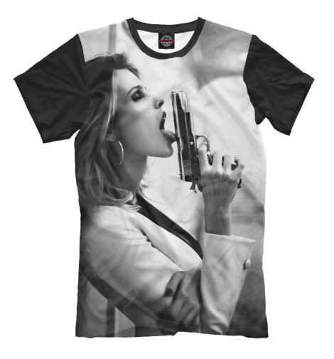 

Мужская футболка Девушка с пистолетом