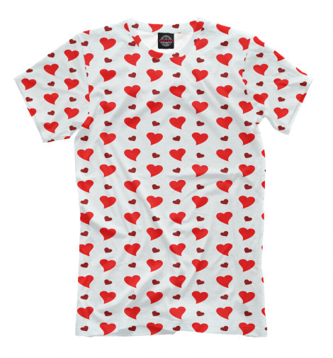 

Мужская футболка Сердечки