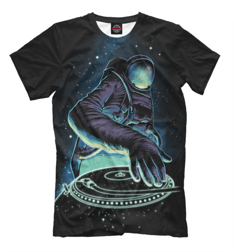 Мужская футболка Космический Диджей, Космонавт  - купить