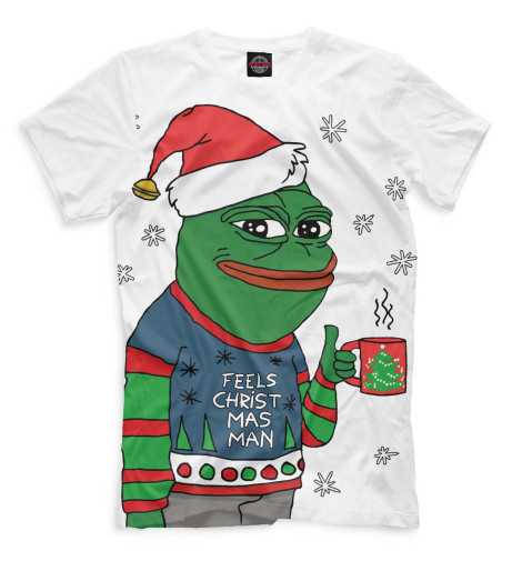 

Мужская футболка Feels Christmas man