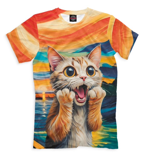 

Мужская футболка Крик кота