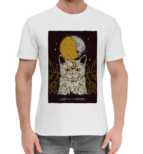 

Мужская хлопковая футболка Cat Moon Tarot
