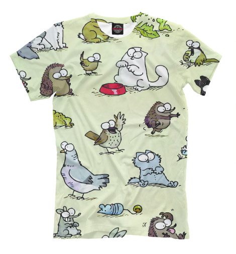 

Мужская футболка Милые котики