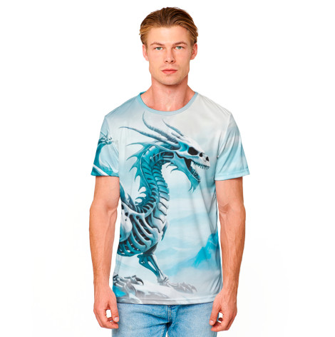 

Мужская футболка Снежный скелет дракона