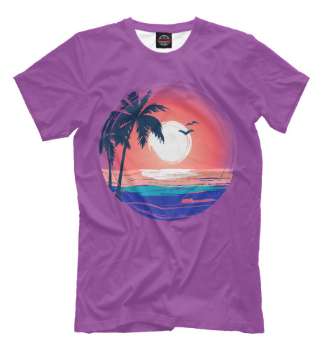 

Мужская футболка Пальмы на закате