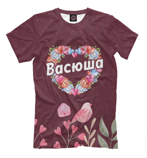 

Мужская футболка Васюша / Цветы