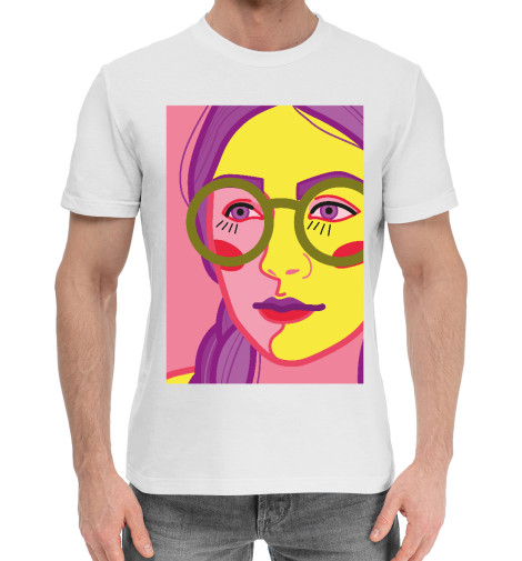 

Мужская хлопковая футболка Яркий женский портрет