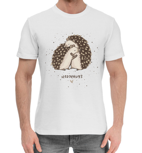 

Мужская хлопковая футболка Влюбленные ежики