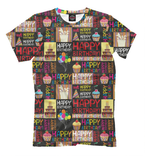 

Мужская футболка С днём рождения