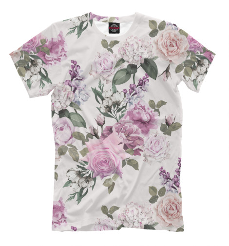 Мужская футболка Узор с розами, Цветы  - купить
