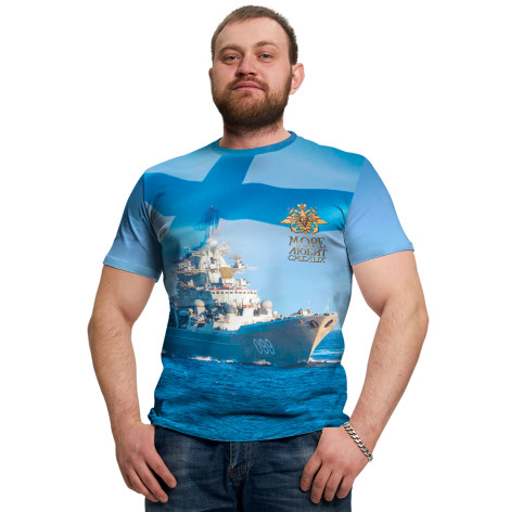

Мужская футболка Море любит смелых