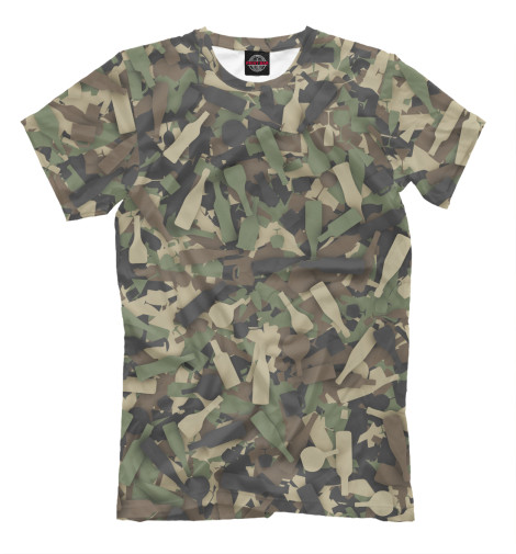 

Мужская футболка Лесной камуфляж с бутылками