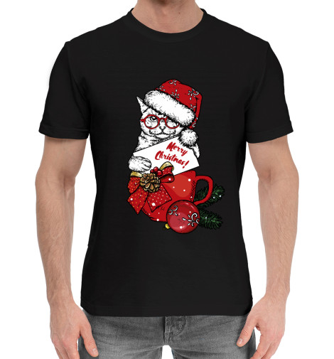 

Мужская хлопковая футболка Merry christmas