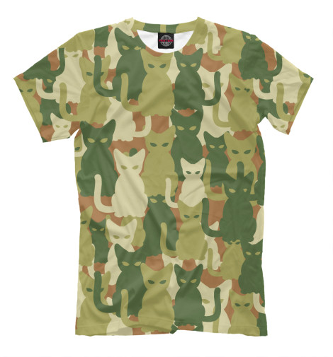 

Мужская футболка Камуфляж - коты