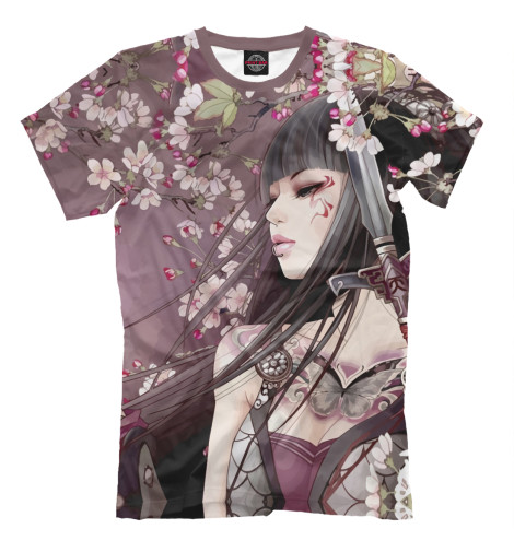 

Мужская футболка Девушка с мечом