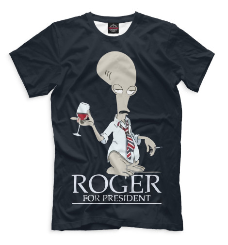 Мужская футболка Роджер, American Dad!  - купить