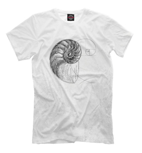 

Мужская футболка Fibonacci spiral