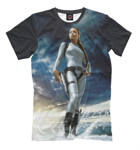

Мужская футболка Лара Крофт — Анджелина Джоли