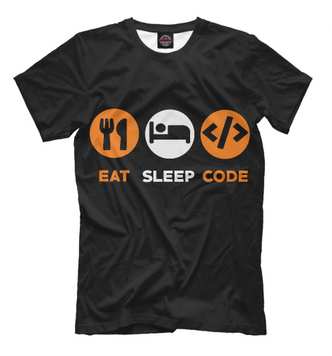 

Мужская футболка Eat Sleep Code