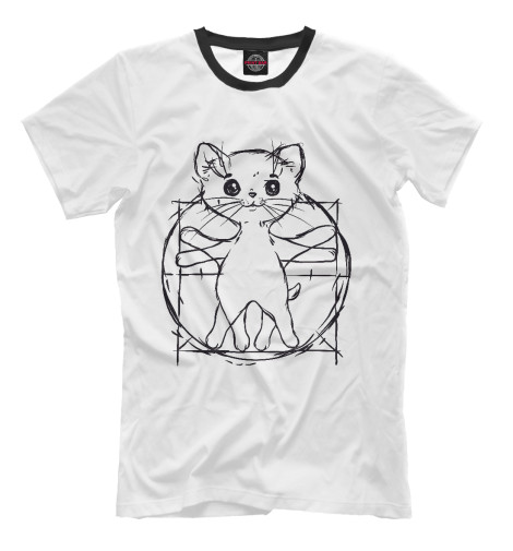 

Мужская футболка Котёнок Давинчи