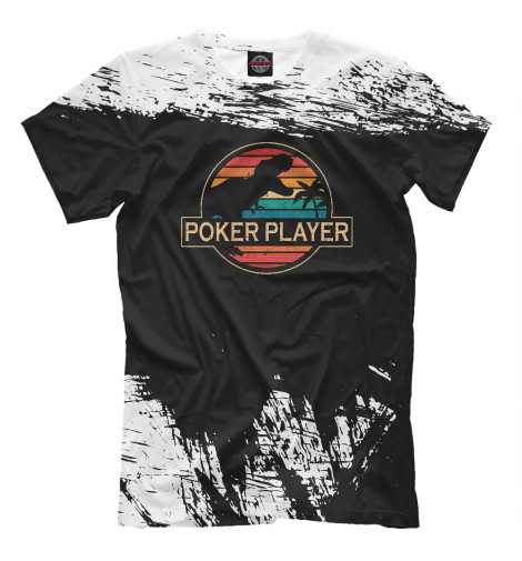 

Мужская футболка Poker Player Dinosaur