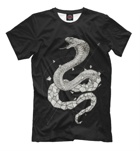 

Мужская футболка Geometric dark snake