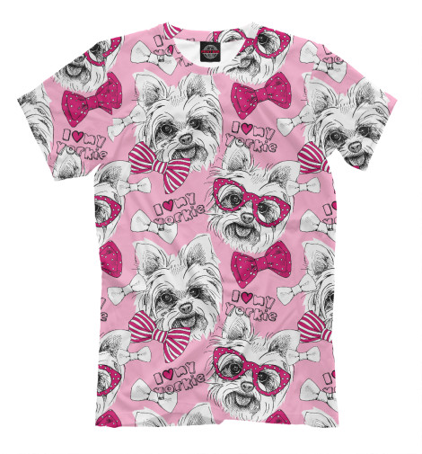 

Мужская футболка I love my Yorkie
