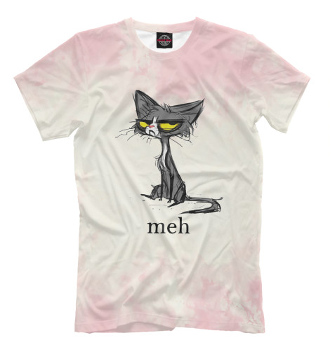 

Мужская футболка Funny Meh Cat