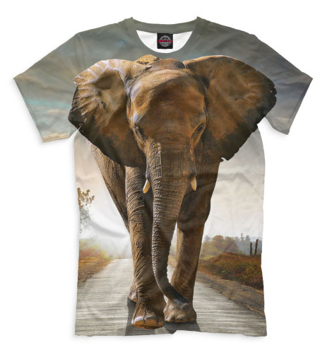 Мужская футболка Слоны  - купить