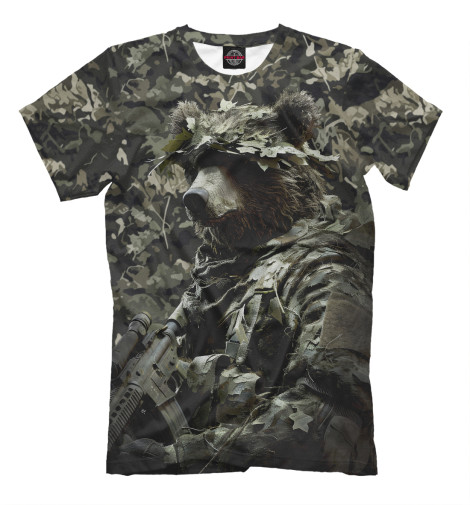

Мужская футболка Медведь солдат спецназа