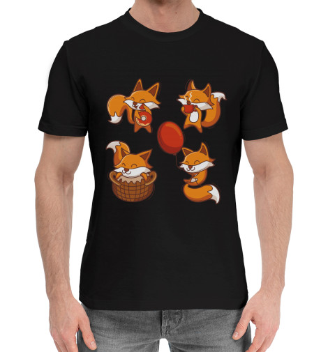 

Мужская хлопковая футболка Лисы