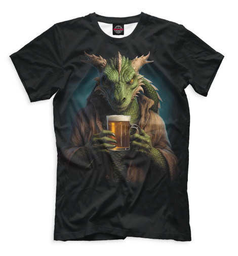 Мужская футболка Дракон с кружкой пива, Год Дракона  - купить