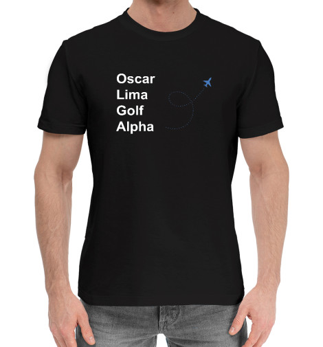 

Мужская хлопковая футболка Olga на белом фоне