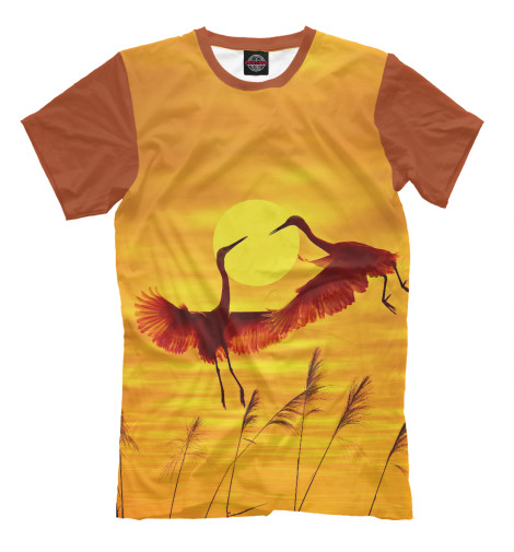 

Мужская футболка Журавли