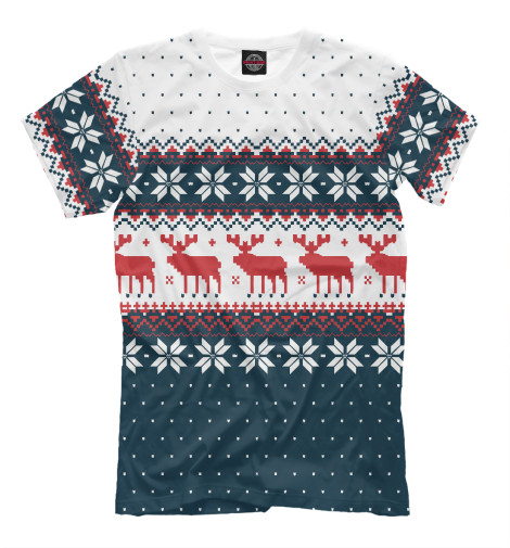 Мужская футболка Red Deers, Новогодние олени  - купить