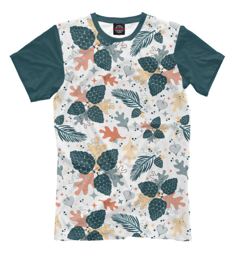 

Мужская футболка Сосновые шишки