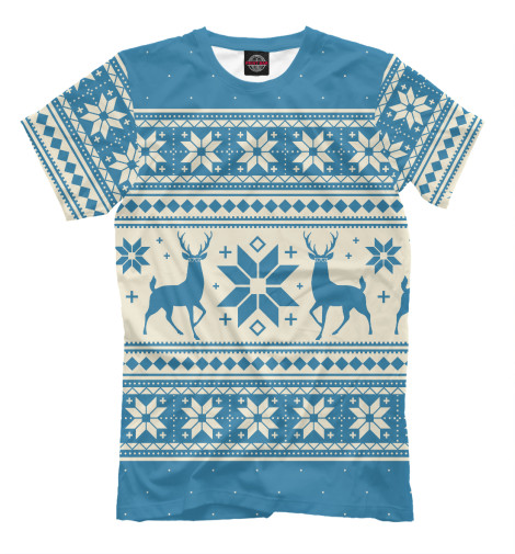 

Мужская футболка Свитер с оленями