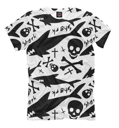 

Мужская футболка Акулы и черепа