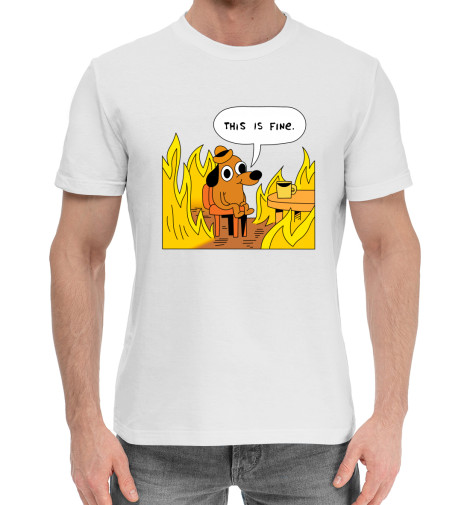 

Мужская хлопковая футболка This is fine