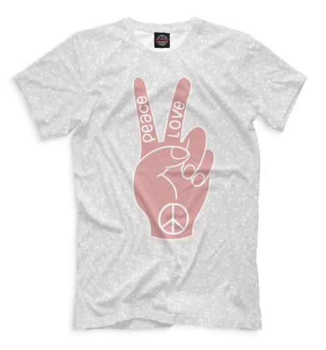

Мужская футболка Peace love