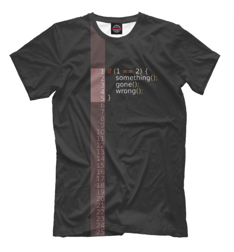 

Мужская футболка If 1 == 2