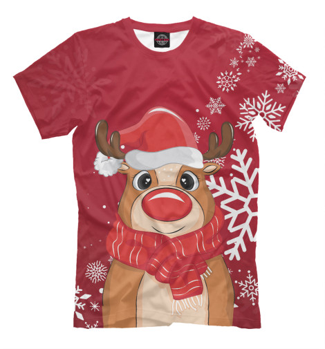 

Мужская футболка Новогодний олень