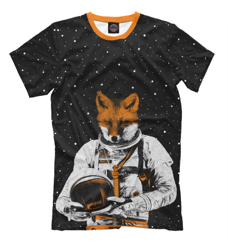 

Мужская футболка Лис космонавт